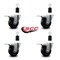 Service Caster 3.5'' Soft Rubber Swivel 1-1/2'' Expanding Stem Caster Set Total Lock Brake, 4PK SCC-EXTTL20S3514-SRS-112-4 - alternate 2